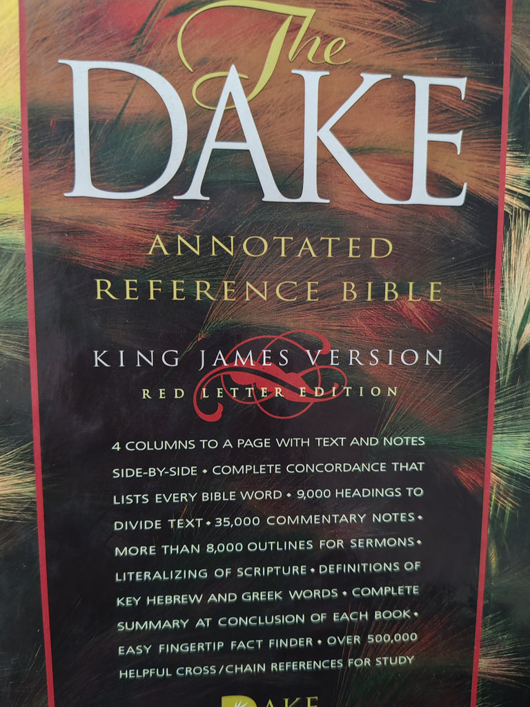 The Dake Annotated Bible King James Version, Genuine Leather, Red Letter Edition