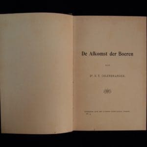 De Afkomst der Boeren Author: Dr. H.T. Colenbrander (Herman Theodoor Colenbrander)