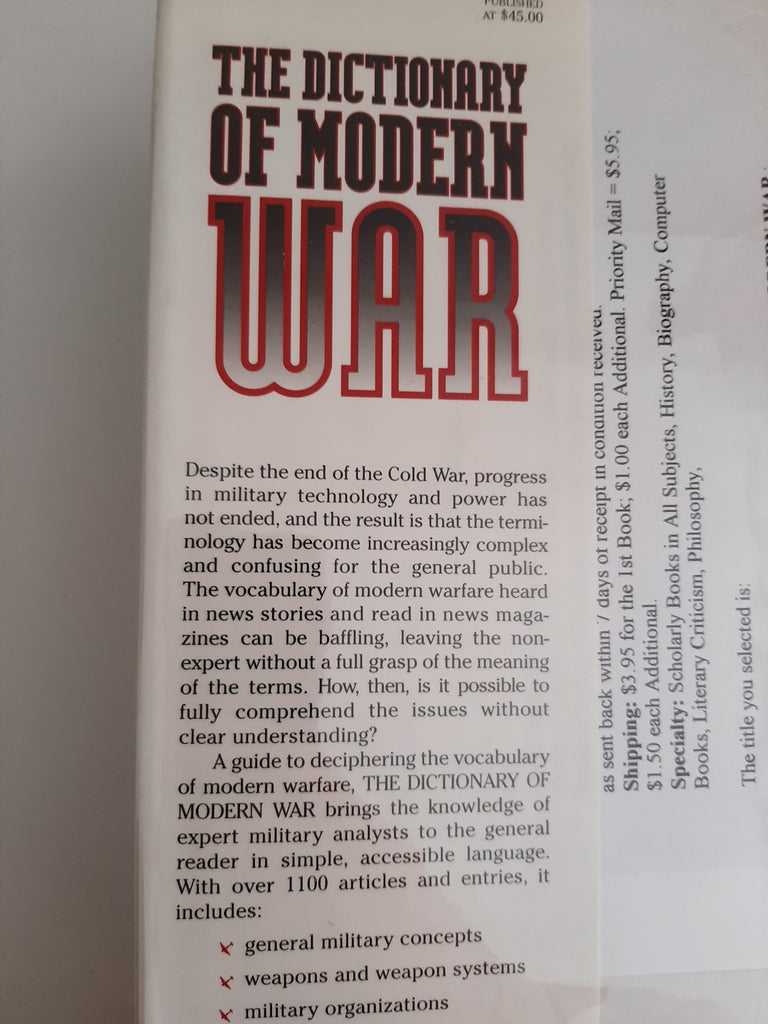 Dictionary of Modern War by Luttwak, Edward