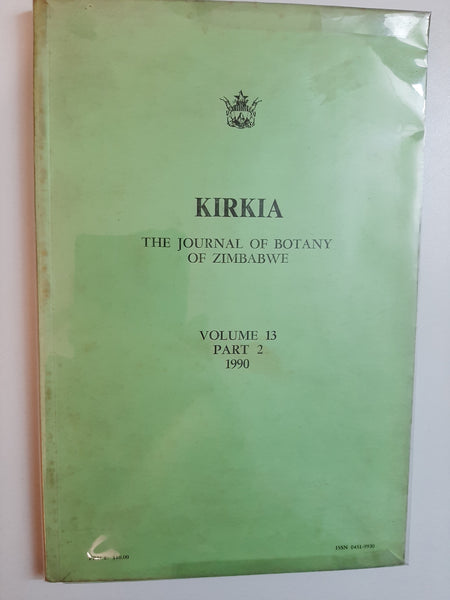 Kirkia: The Journal Of Botany Of Zimbabwe, Volume 13 Part 2 1990